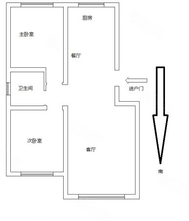 公园道一号(一期)2室2厅1卫88.9㎡南北64.5万