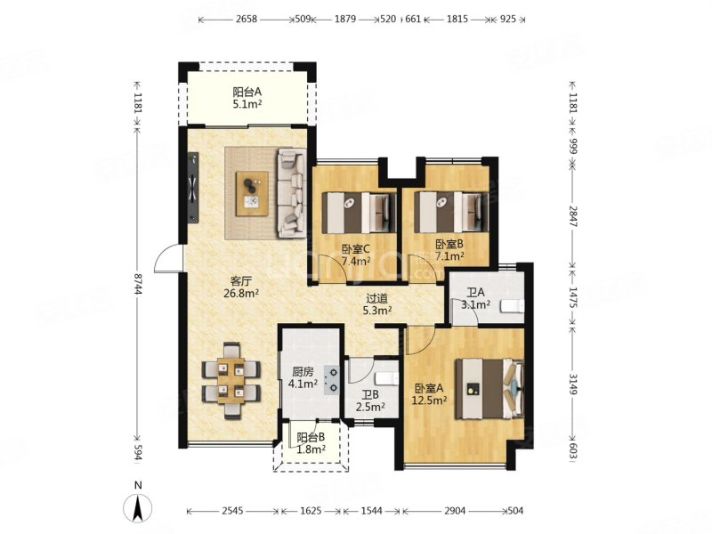 鸿安花园全新未住过,精装92方可谈