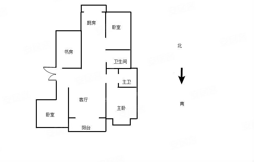 急售165万4房市政府书香大地6楼精装142平南北