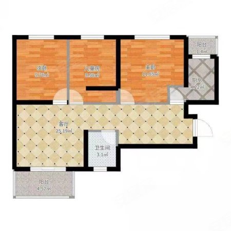 欧洲城3室2厅2卫130㎡南130万