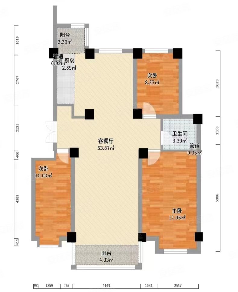 逸兰汐三期 精装修三室 南北通透户型 停车方便,逸兰汐三期二手房,71.