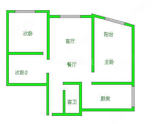 滨江世纪花园3室2厅1卫89㎡南北89万