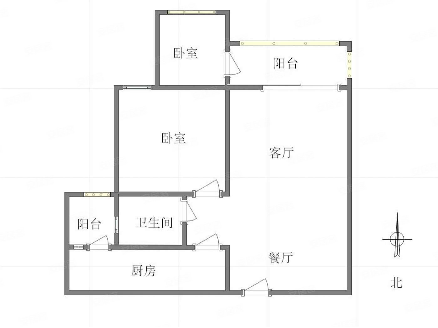 寸滩 板楼 南北通透 次新小区 商品房,华融现代城(b区)二手房,66万,2