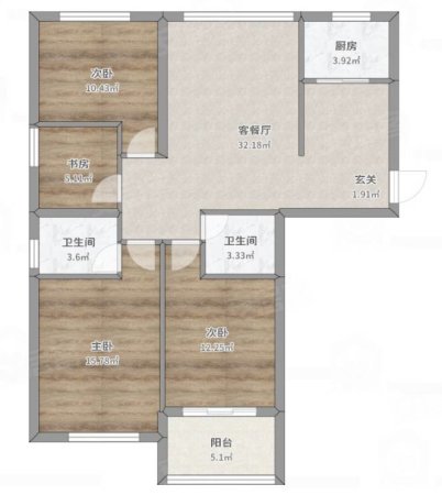 锦江花苑3室2厅2卫147㎡南北108万