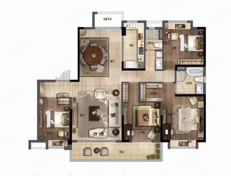朗诗乐府17楼140平四房出售  三恒系统255万报价