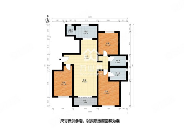 万通生态城新新园3室2厅2卫142.7㎡南北251万