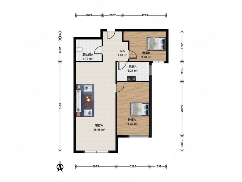 九棵树地铁 k2玉兰湾  2室 4    随时签约