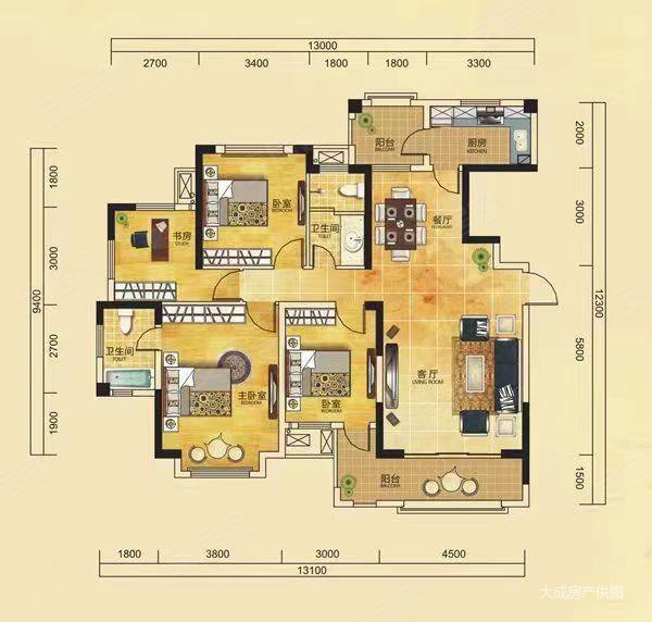 仁和苑6室3厅4卫787.13㎡南北680万