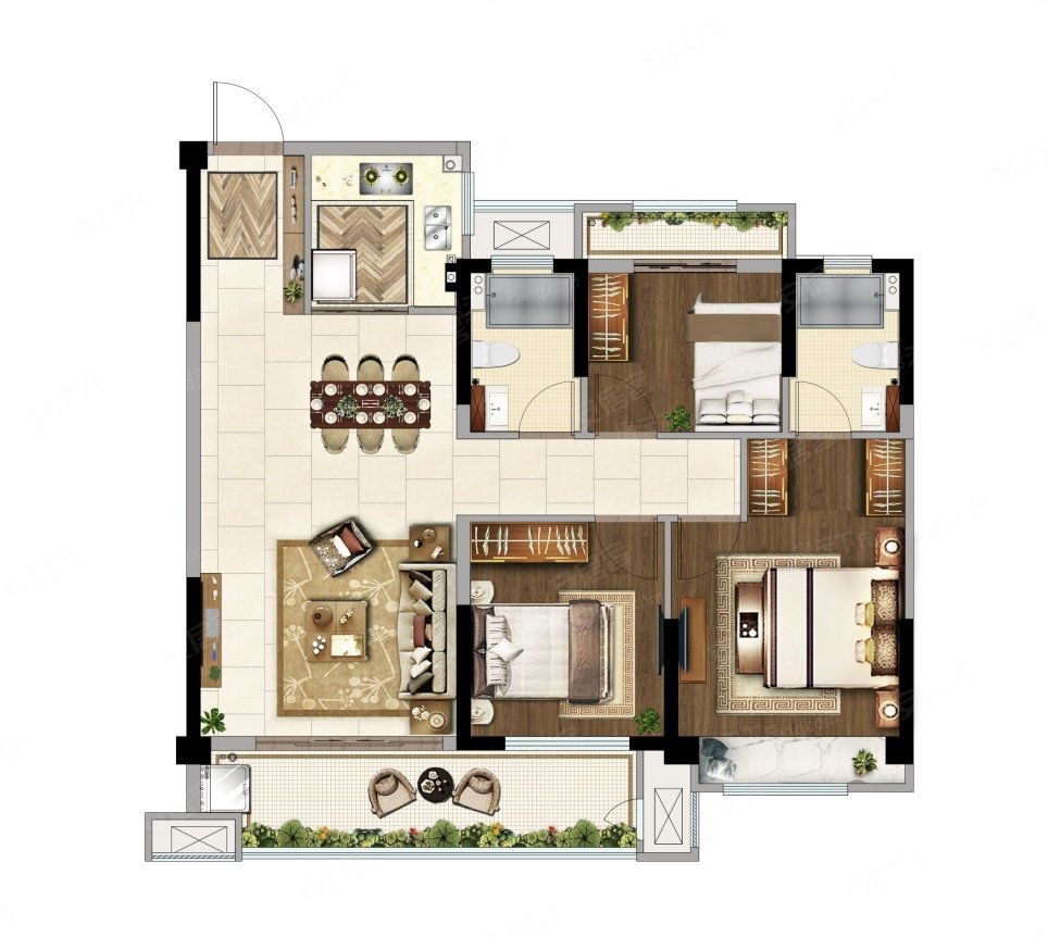 道吾  ,高力万汇城,三房两厅两卫,电梯好楼层