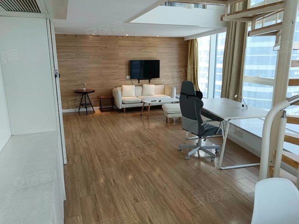 南通崇川中央商务区中南世纪城(商住楼)中南世纪城 彩虹漾旁 圆弧两室精装 家具家电齐全 随时看房出租房源真实图片