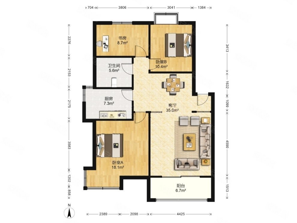 新上政务西南地铁口花园洋房多层无公摊精装全送钥匙房 翡翠花园沁香苑二手房 168万 3室2厅 1卫 103平米 合肥安居客