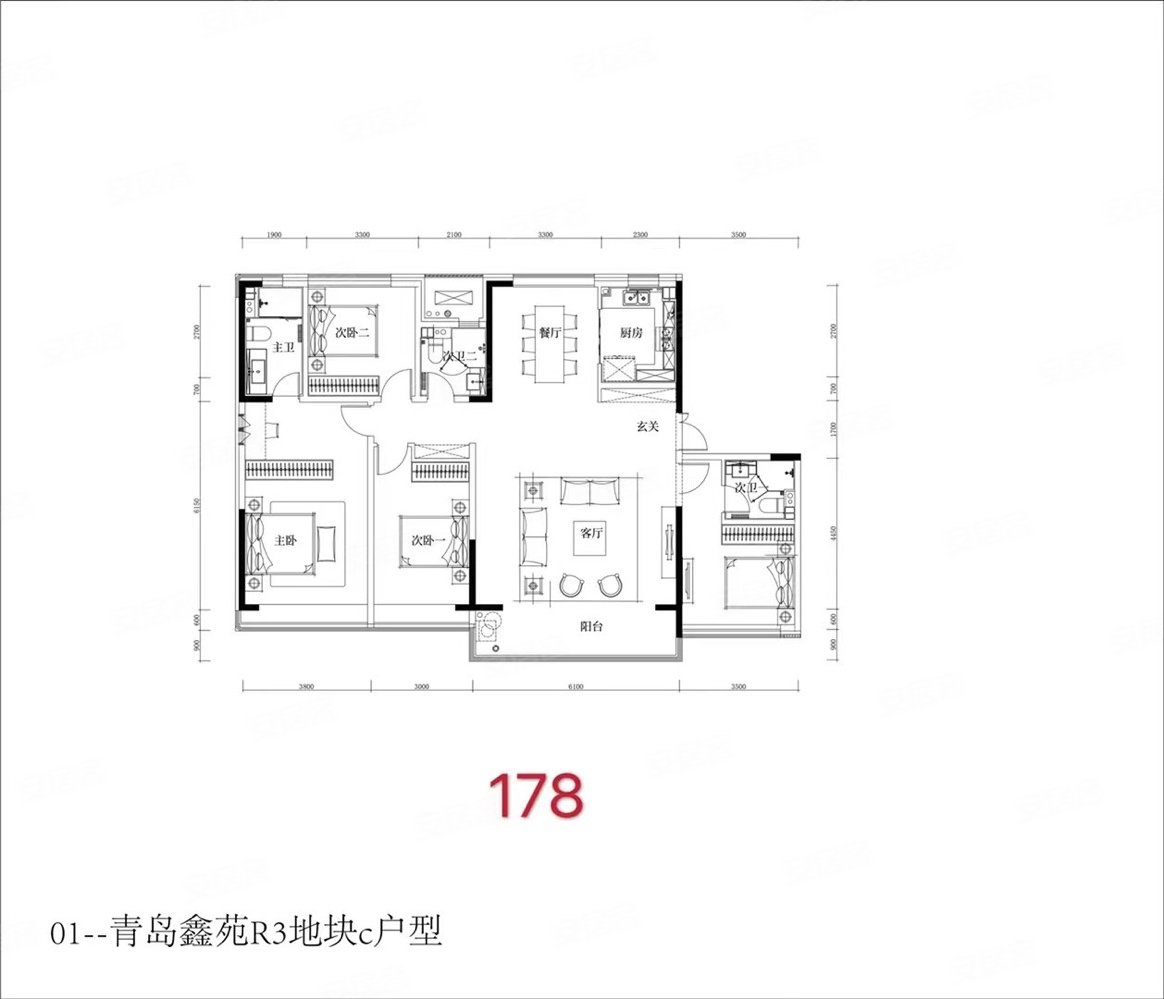 灵山湾龙玺海景电梯洋房四室7m宽厅三南卧大胆出价