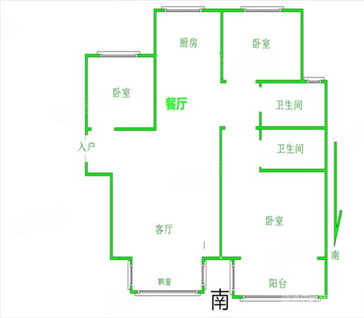 凤凰城(B区)3室2厅2卫114.79㎡南北144万