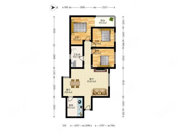 黄贝岭地铁口 海富花园 高层三房 满五年 换房急售