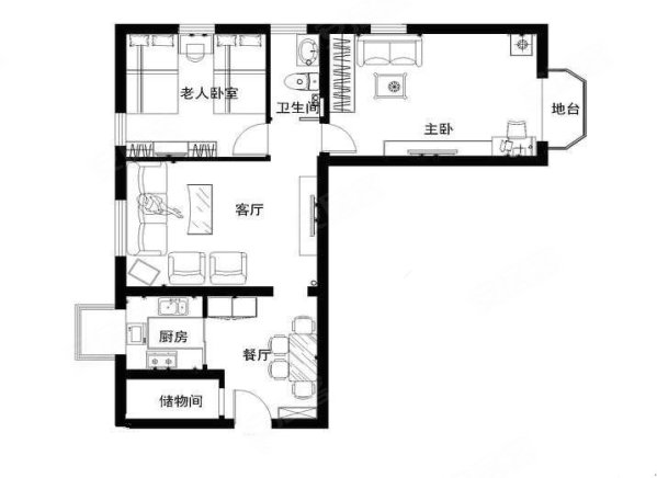 香溪悦府2室1厅1卫92㎡南46万