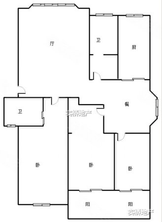 金磊花园3室2厅2卫120.76㎡南518万