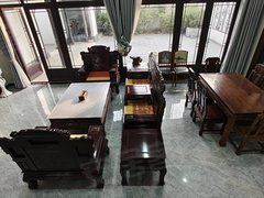 临沂河东南京东路沂州古城合院 带全套红木家具 适合招待办工绘所出租房源真实图片