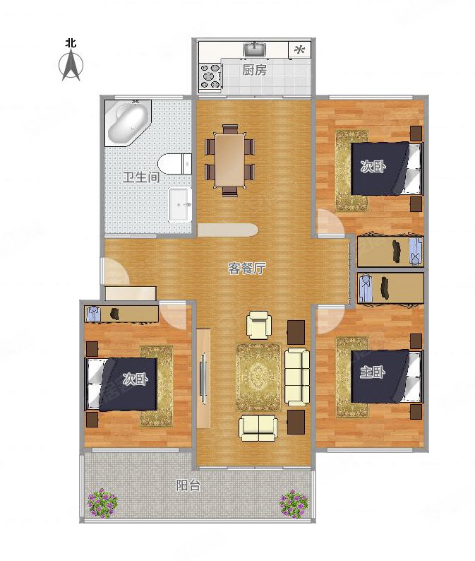 丽城花园多层136平h户型带车库出税210万可谈有钥匙