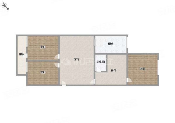 电力设计院宿舍3室2厅1卫90㎡南北120万