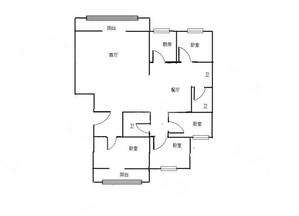 东方文化商业步行街小区4室2厅2卫143.68㎡南北85万