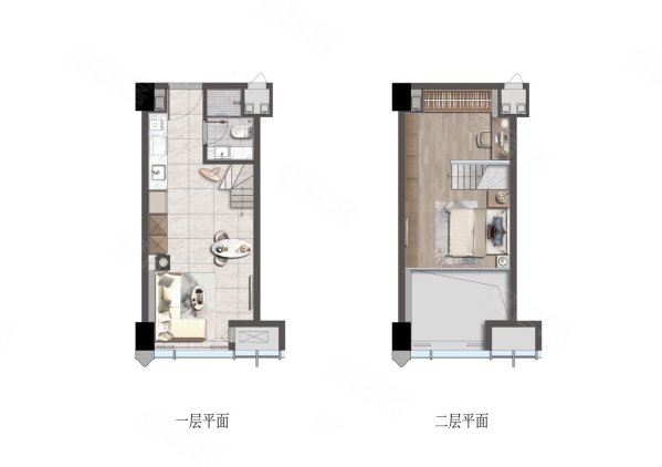 绿地U+未来中心(慧谷中心)2室2厅2卫46㎡南52万