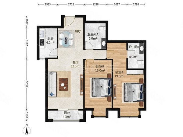 【多图】林奥嘉园,北苑租房,奥林匹克公园林奥嘉园2室2厅,朝阳租房