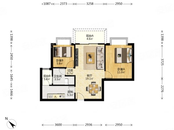 深圳福田皇岗皇御苑(二期)皇御苑二期俩房首放租,精装!