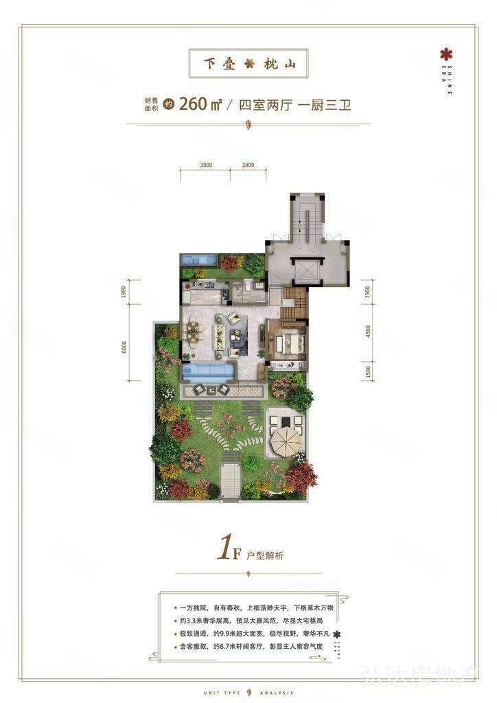 骏茂璀璨时代4室2厅3卫260.72㎡南北600万