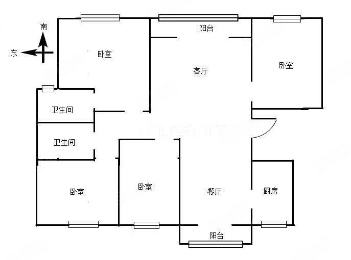 上海公馆(梁园)4室2厅2卫142㎡南北84.5万