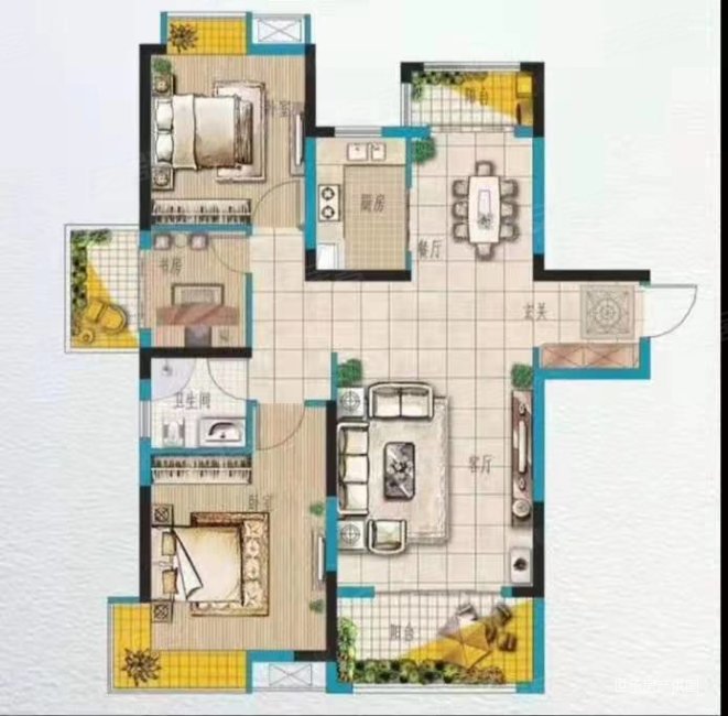 贵溪御园6室2厅3卫166㎡南北85.9万