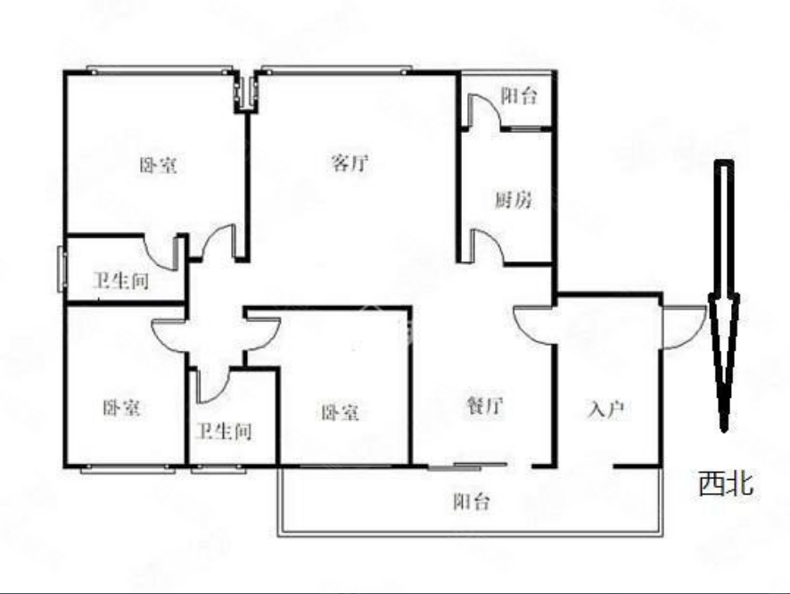 东方威尼斯3室2厅2卫128.27㎡西北145万