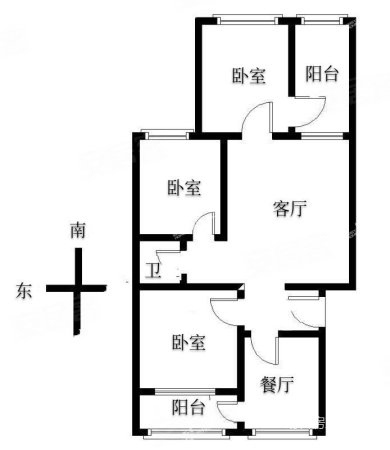 北关小区3室2厅1卫96.85㎡南北130万