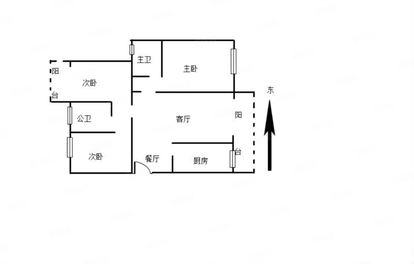 鼎泰三期金色家园3室2厅2卫125㎡南北79.85万