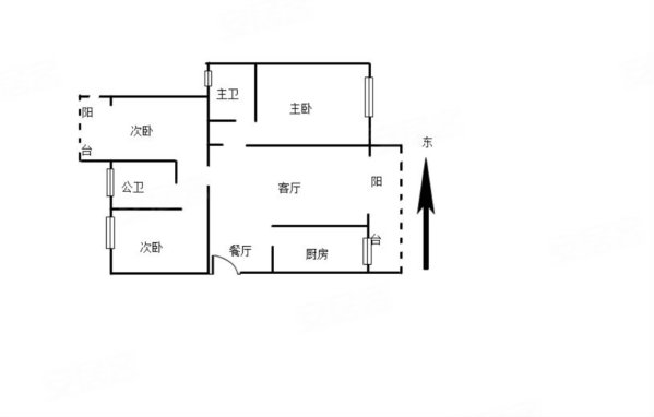 鼎泰三期金色家园3室2厅2卫125㎡南北79.85万