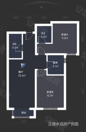 燕达首尔国际村2室2厅2卫84.25㎡南49万