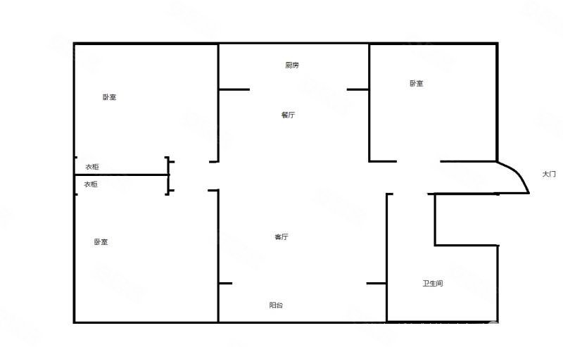 王屋红叶苑3室2厅1卫114㎡南北74.5万