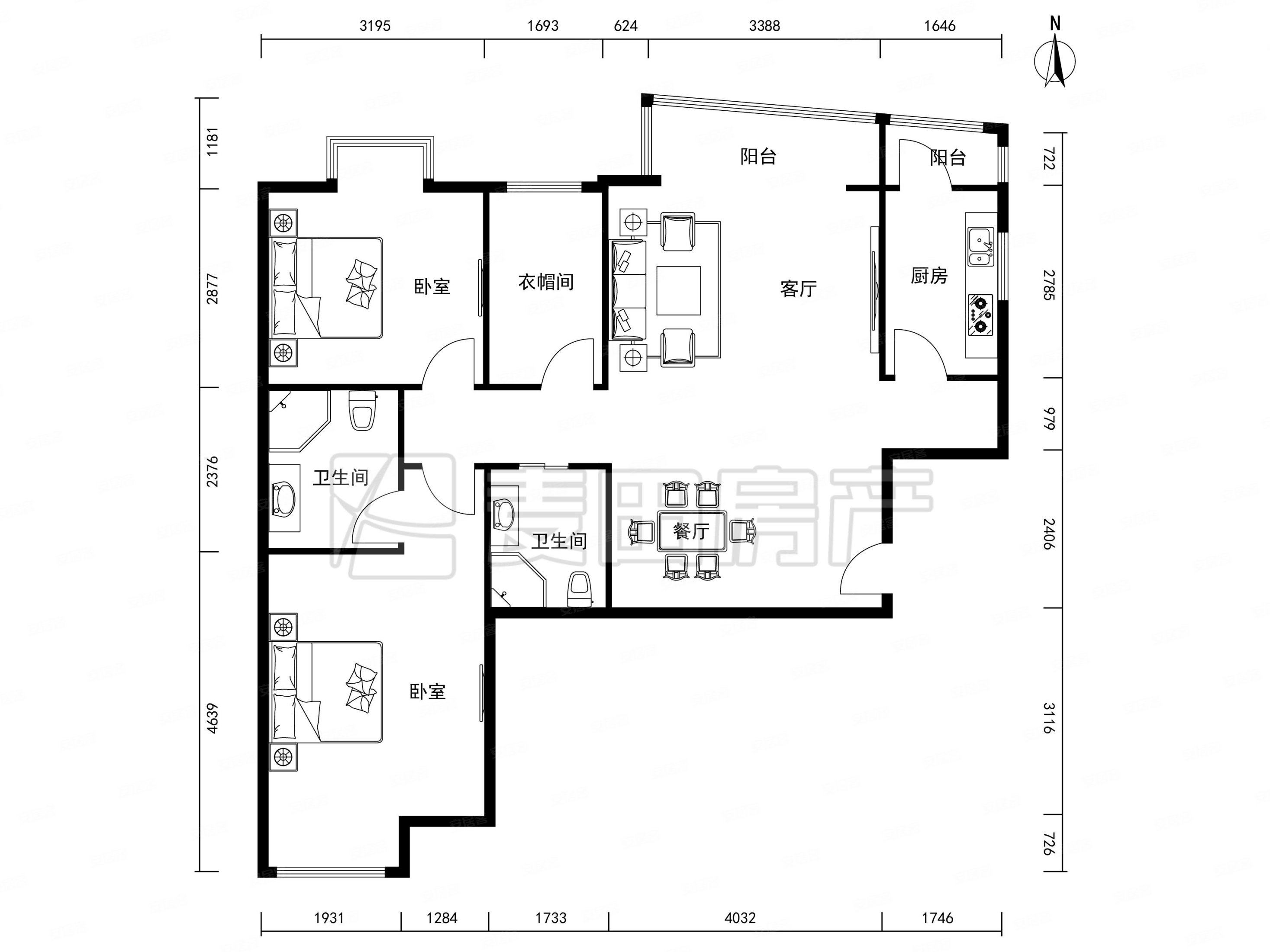 有外置平台南北21户型有小书房看房随时富力城b区