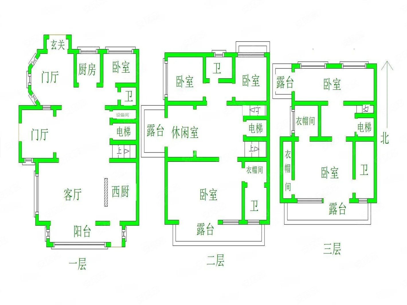 华贸公园郡6室3厅5卫327㎡南北1250万