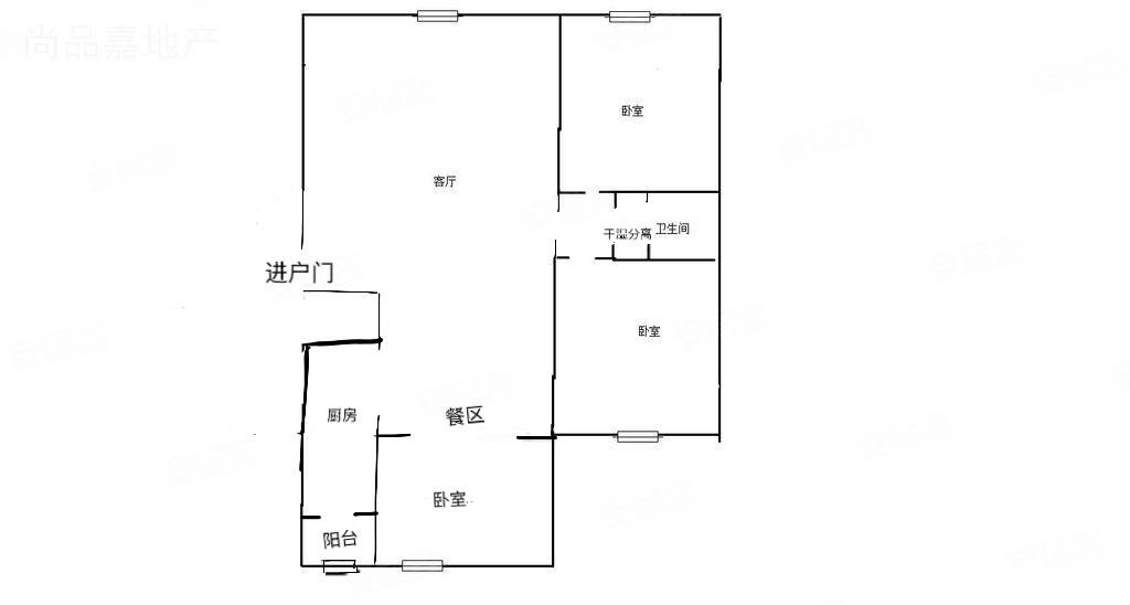 福顺尚景2室1厅1卫125㎡南109万