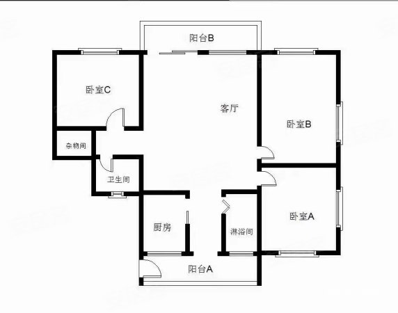 青菜东社区3室2厅2卫93㎡南北430万