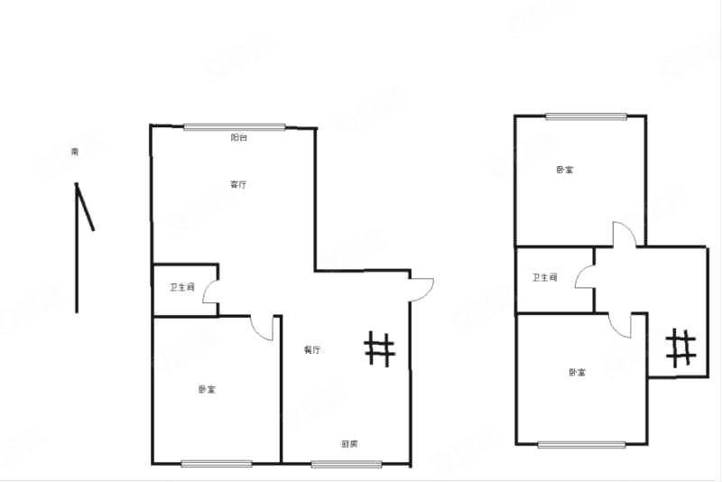 民生家园(绿园)3室2厅2卫107.38㎡南北69.8万