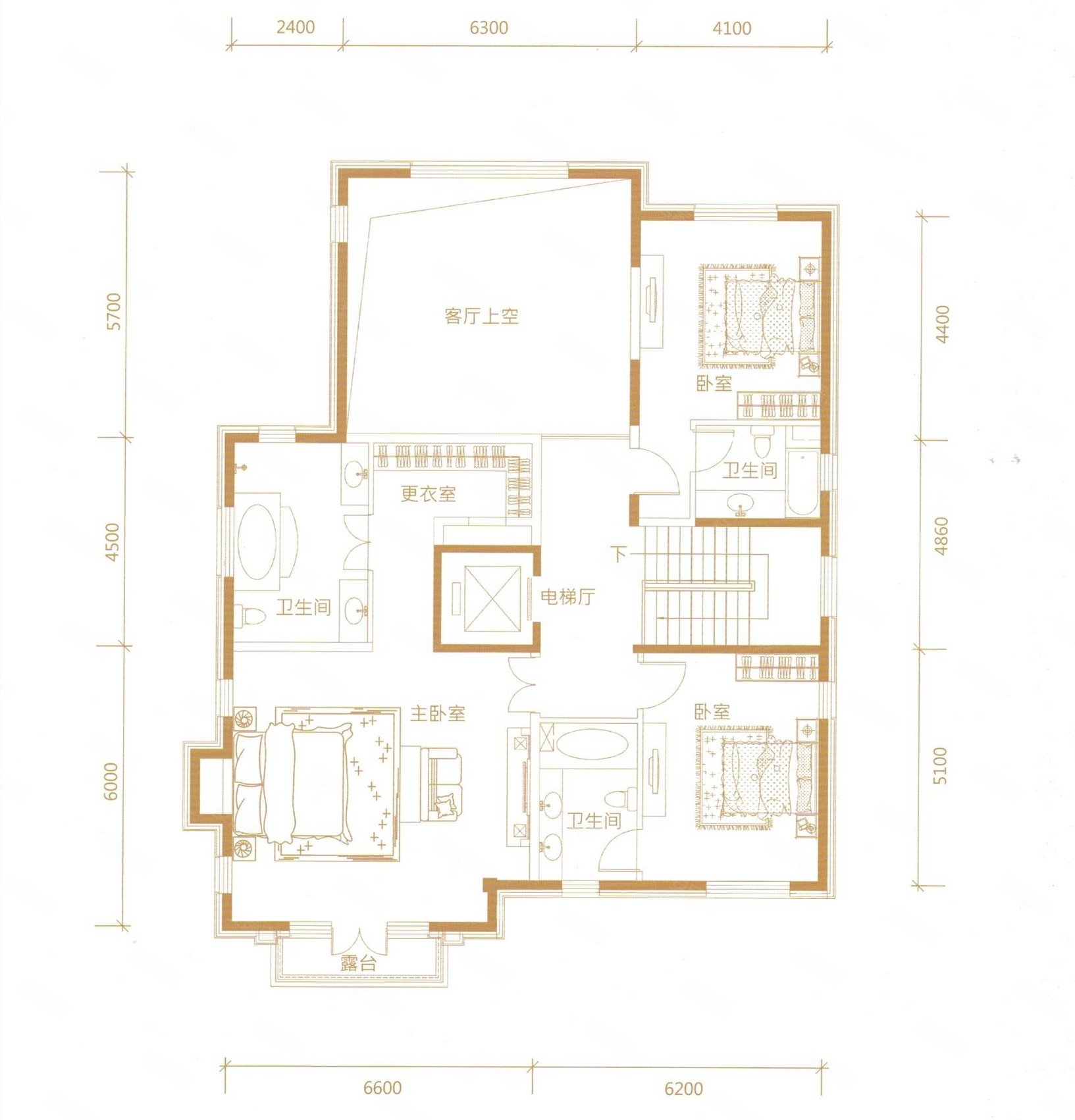润泽御府4室3厅5卫632㎡南北6499万