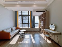 台州黄岩西城出租吾悦广场单身公寓朝西一室一厅精装修家电齐全2300元月出租房源真实图片