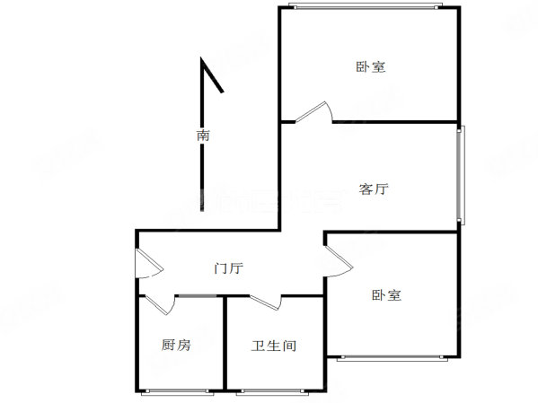 汇通楼2室1厅1卫63.16㎡南北73万