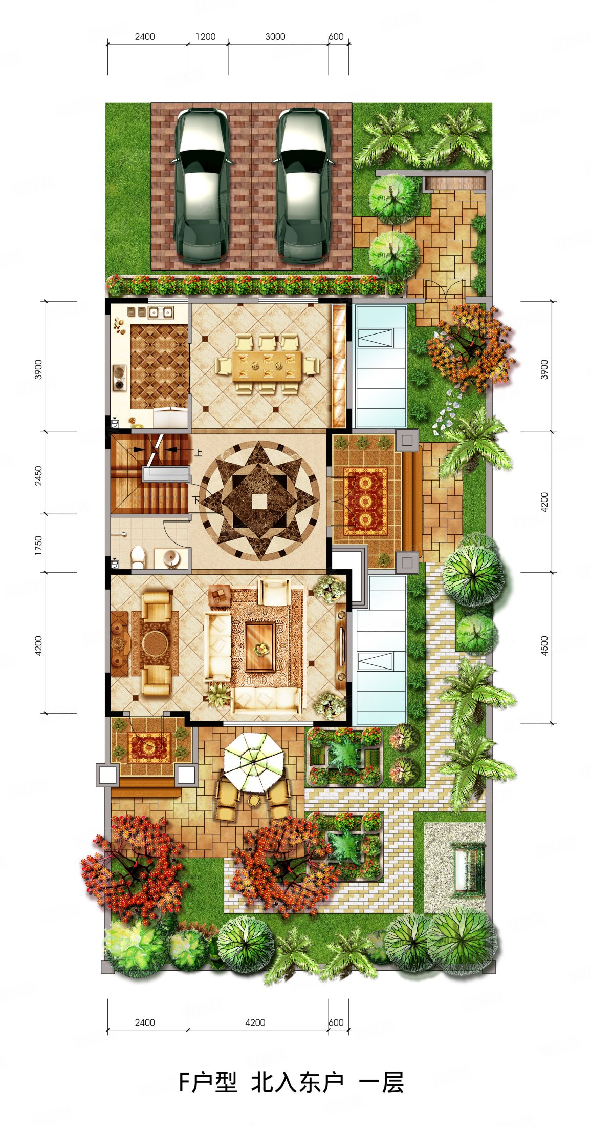 边户大花园联排别墅一层带老人房豪华装修拎包入住小区中心