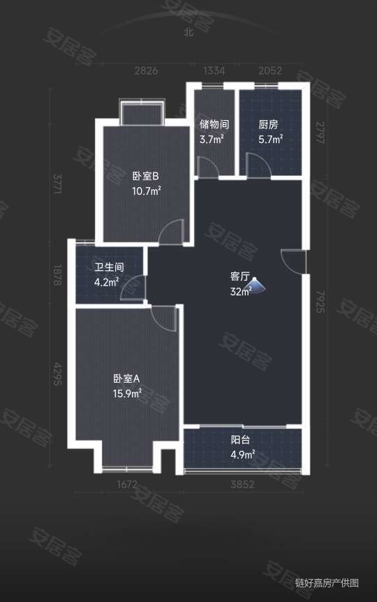 越湖名邸3室2厅1卫97.89㎡南173.5万