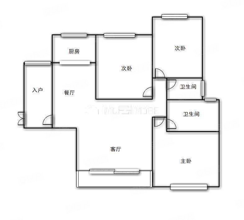 宏信依山郡3室2厅2卫125.41㎡南90万