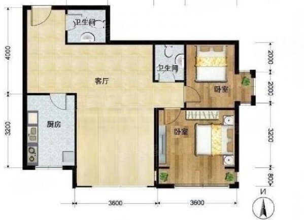 新起点嘉园2室2厅2卫120.57㎡东南1320万