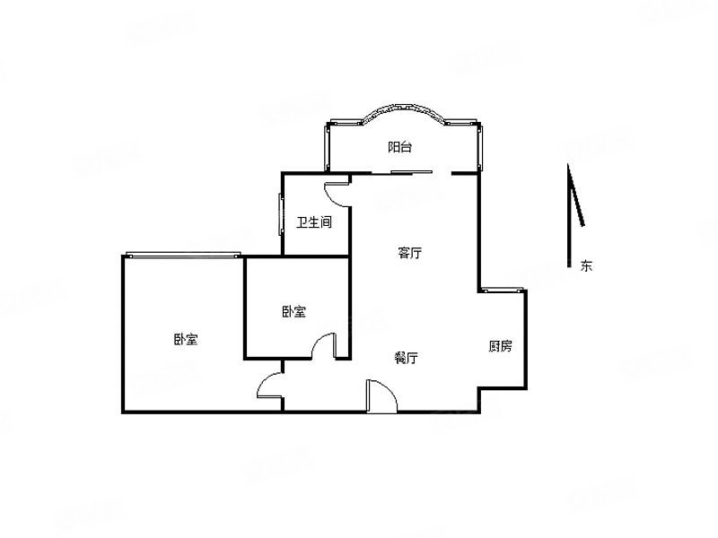 源兴居2室2厅1卫58㎡南北0万