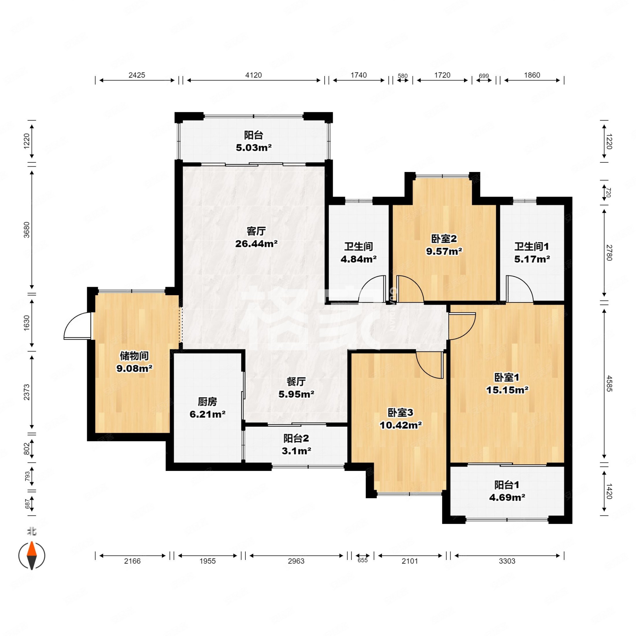 碧桂园翠堤春晓3室2厅2卫133㎡南北89万